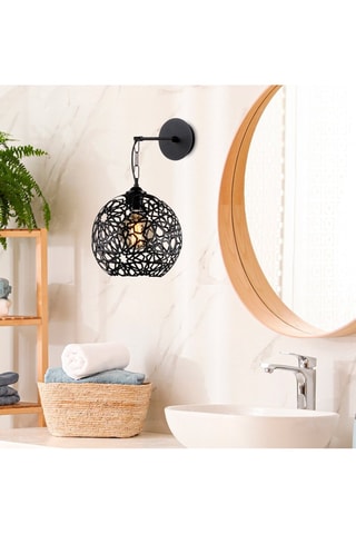 Wandlamp Fellini - Zwart - 40 W