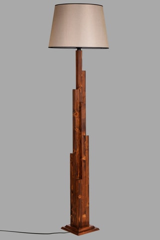 Houten Staanlamp - Naturel en crèmekleurig - 40 W