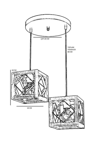 Lierehouten Hanglamp Zikzak - Naturel - 2 x 60 W