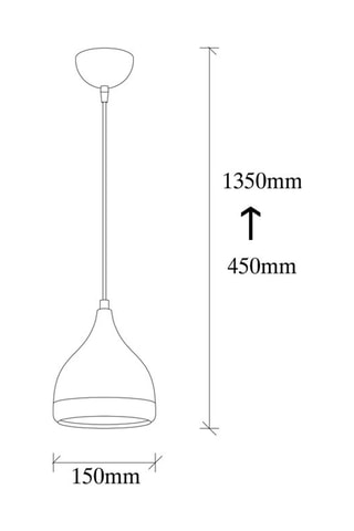 Hanglamp Yildo - Zwart - 100 W