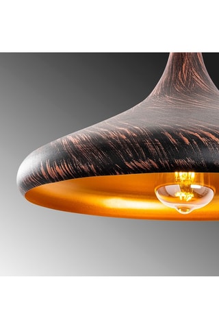 Hanglamp - Zwart en Koperkleurig - 40 W