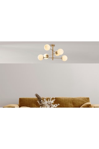 hanglamp Arge - Goudkleurig - 6 x 40 W