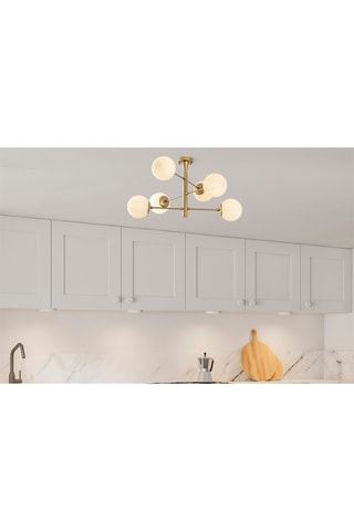 hanglamp Arge - Goudkleurig - 6 x 40 W