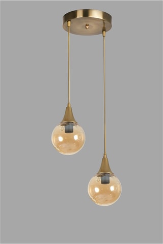 Hanglamp Afra 2 - Goudkleurig - 2 x 60 W