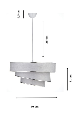 Hanglamp - Grijs en Zilverkleurig - 40 W