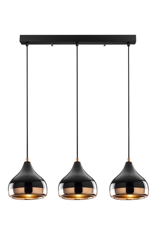 Hanglamp Yildo - Zwart en Koperkleurig - 3 x 40 W