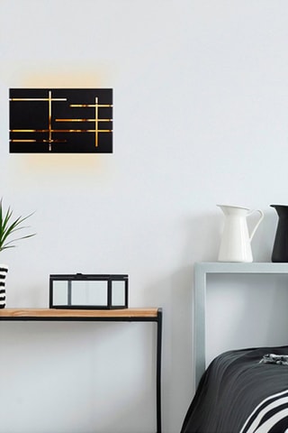 Wandlamp - Zwart en Goudkleurig - 100 W