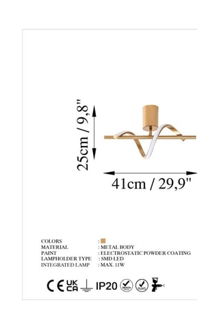 Candeeiro de teto LED Likma Dourado