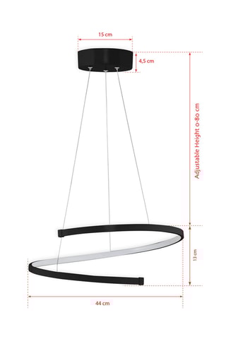 Ledhanglamp Saiph - Zwart