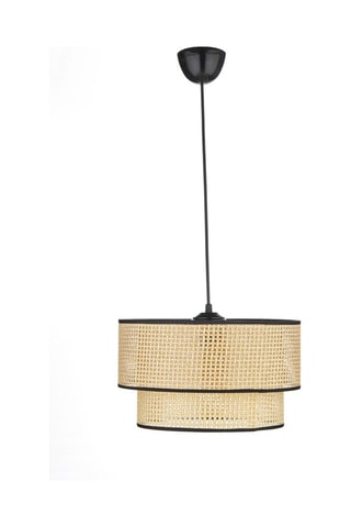 Rotan Hanglamp - Naturel en Zwart - 40 W