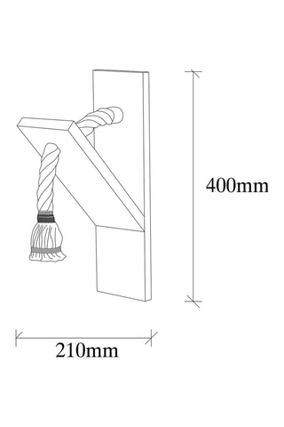 Wandlamp Erebos - Naturel - 100 W