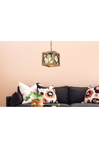 Hanglamp Zikzak - Naturel en Zwart - 60 W