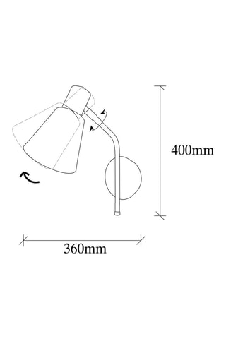 Wandlamp Sivani - Donkergoudkleurig - 100 W