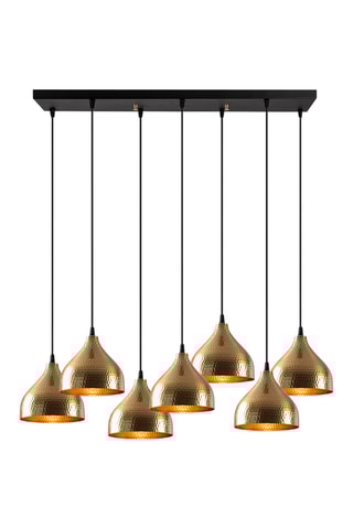 Hanglamp Tattoo - Zwart en Roségoudkleurig - 7 x 40 W