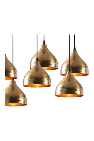 Hanglamp Tattoo - Zwart en Roségoudkleurig - 7 x 40 W