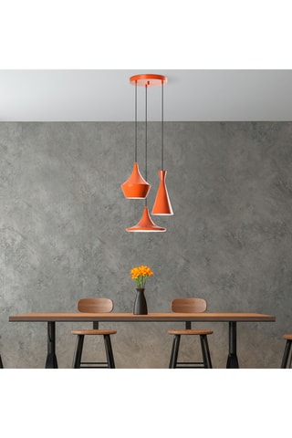 3 Hanglampen Tom - Oranje - 40 W