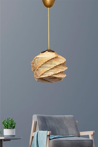 Hanglamp - Houtimitatie -  45 - 60 W
