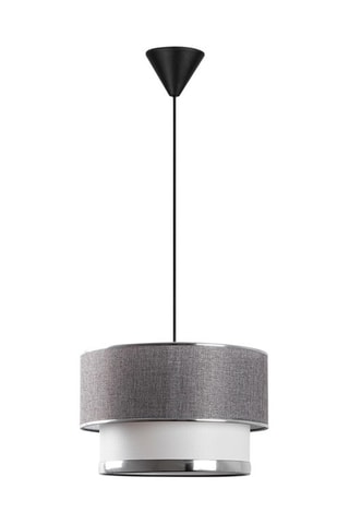 Hanglamp Cake - Grijs en Zilverkleurig - 40 W