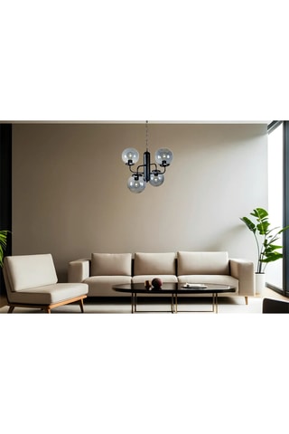 Hanglamp Pekin 4 - Zwart - 4 x 60 W