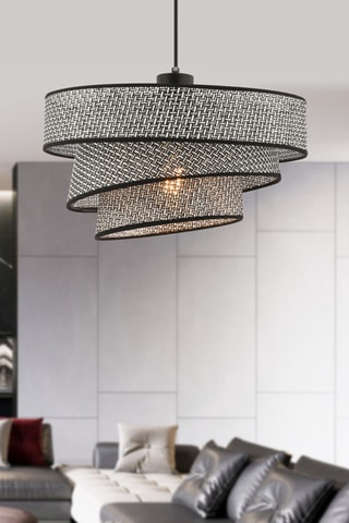 Hanglamp Couper Hazeran - Zwart en Grijs - 45-60 W