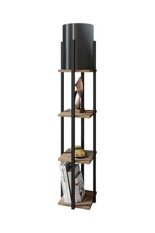 Staanlamp - Zwart en Naturel - 45 tot 60 W - 135 cm