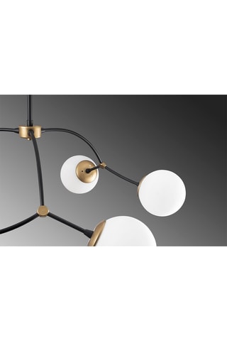 Hanglamp Kromozom - Zwart en Wit - 6 x 60 W