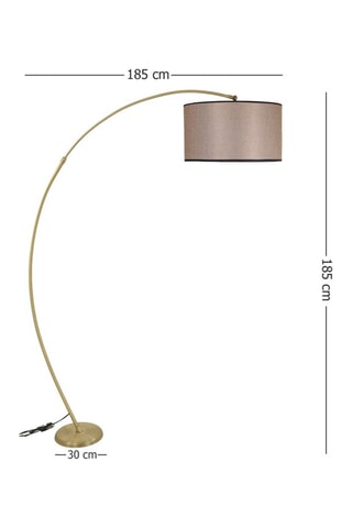 Staanlamp op driepoot - Bruin en Beige - 60 W