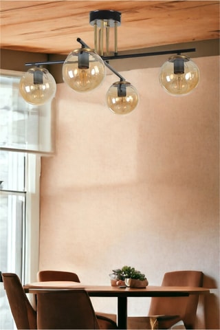 Hanglamp Oslo 4 - Goudkleurig - 4 x 60 W