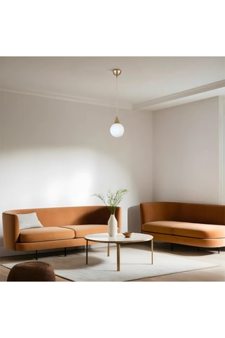 Hanglamp - Goudkleurig en Wit - 40 W