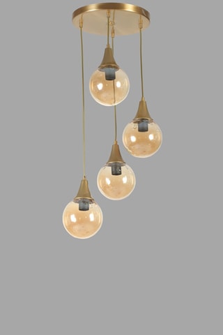 Hanglamp Afra - Goudkleurig - 4 x 40 W