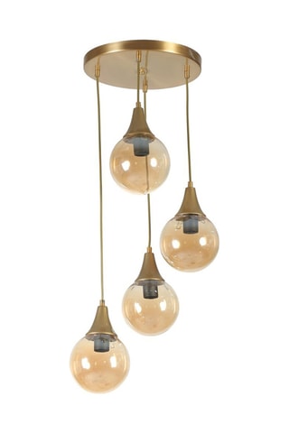 Hanglamp Afra - Goudkleurig - 4 x 40 W