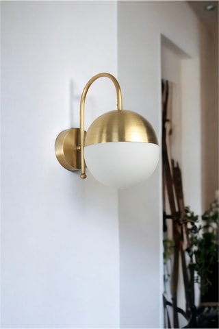 Wandlamp Küre - Goudkleurig en Wit - 60 W