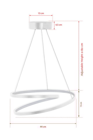 Ledhanglamp Whirpool -  Wit - 24-36 W