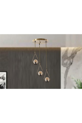 Hanglamp -  Bronskleurig - 3 x 60 W