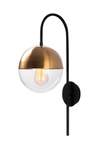 Wandlamp Bastos - Zwart en Goudkleurig - 60 W