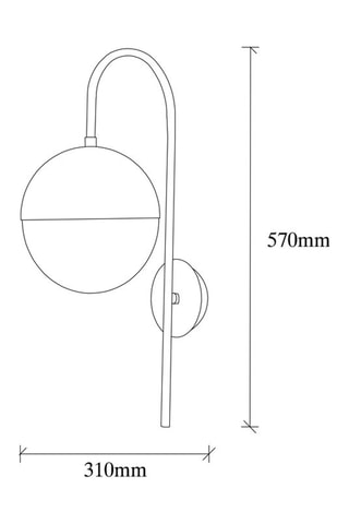 Wandlamp Bastos - Zwart en Goudkleurig - 60 W