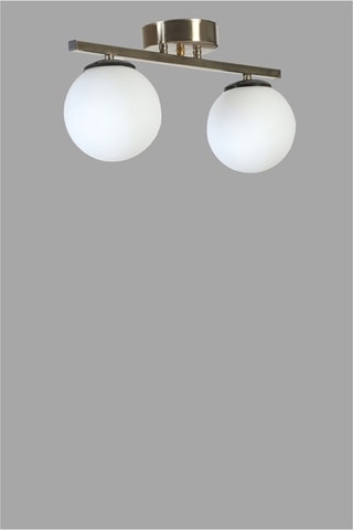 Candeeiro de teto Yeni Can 2 - Dourado e branco - 2 x 60 W