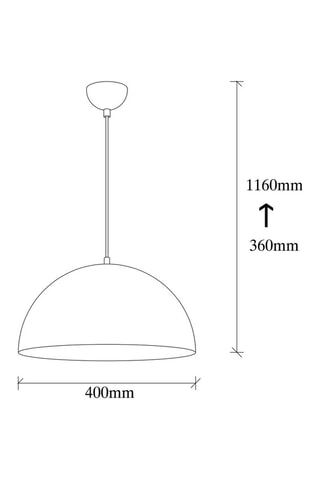 Hanglamp - Wit en Goudkleurig - 40 W