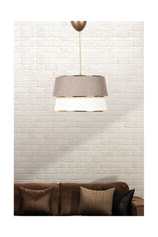 Hanglamp - Beige en Crèmekleurig - 60 W