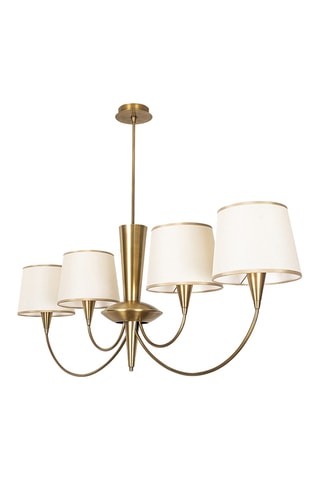 Hanglamp Pardo - Goudkleurig en Wit - 4 x 40 W