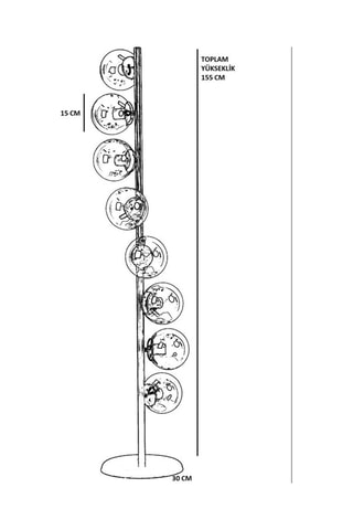 Staanlamp Bonibon - Goudkleurig - 60 W