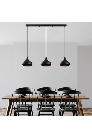 Hanglamp Muba - Zwart - 3 x 40 W