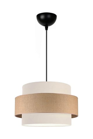 Hanglamp - Zwart en Beige - 40 W
