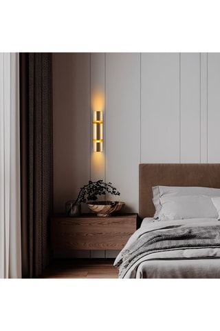 Wandlamp Luxora - Goudkleurig - 2 x 40 W