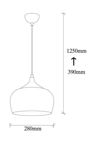Hanglamp Saglam - Koperkleurig en Goudkleurig - 100 W