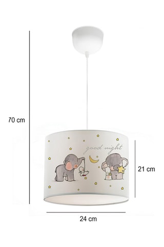 Hanglamp - Wit en Grijs - 40 W