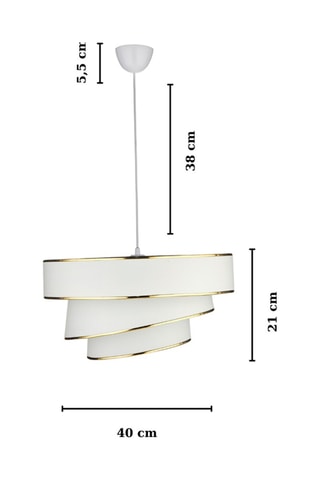 Hanglamp - Wit en Goudkleurig - 40 W