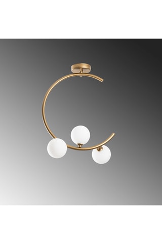 Hanglamp - Goudkleurig en Wit - 3 x 10 W