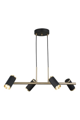 Hanglamp Lume - Zwart en Goudkleurig - 4 x 7 W