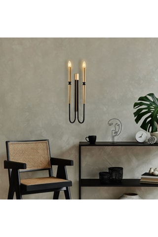 Wandlamp Lumi - Zwart - 2 x 40 W